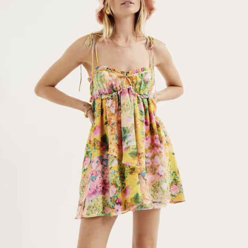 Y2K Wildflower Crush Ruffle Dress