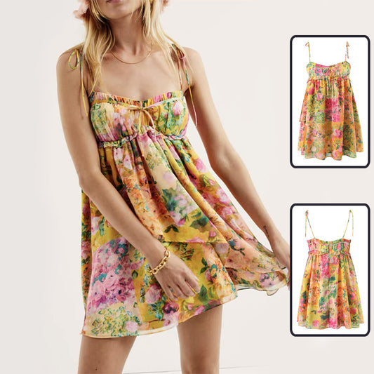 Y2K Wildflower Crush Ruffle Dress